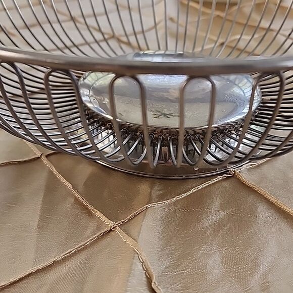 Vintage Wire Bread & Roll Basket Party Gatherings Holidays - Picture 3 of 8